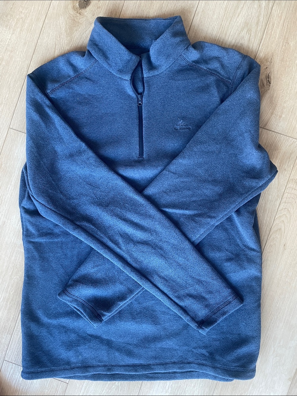 Quechua Navy Blue Quarter-Zip Fleece Pullover